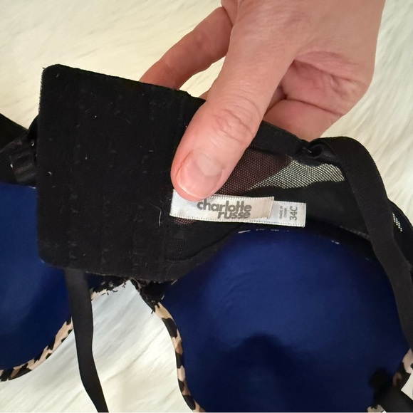 Charlotte Russe Leopard Print McBling Push-up Bra 34C - Picture 3 of 3